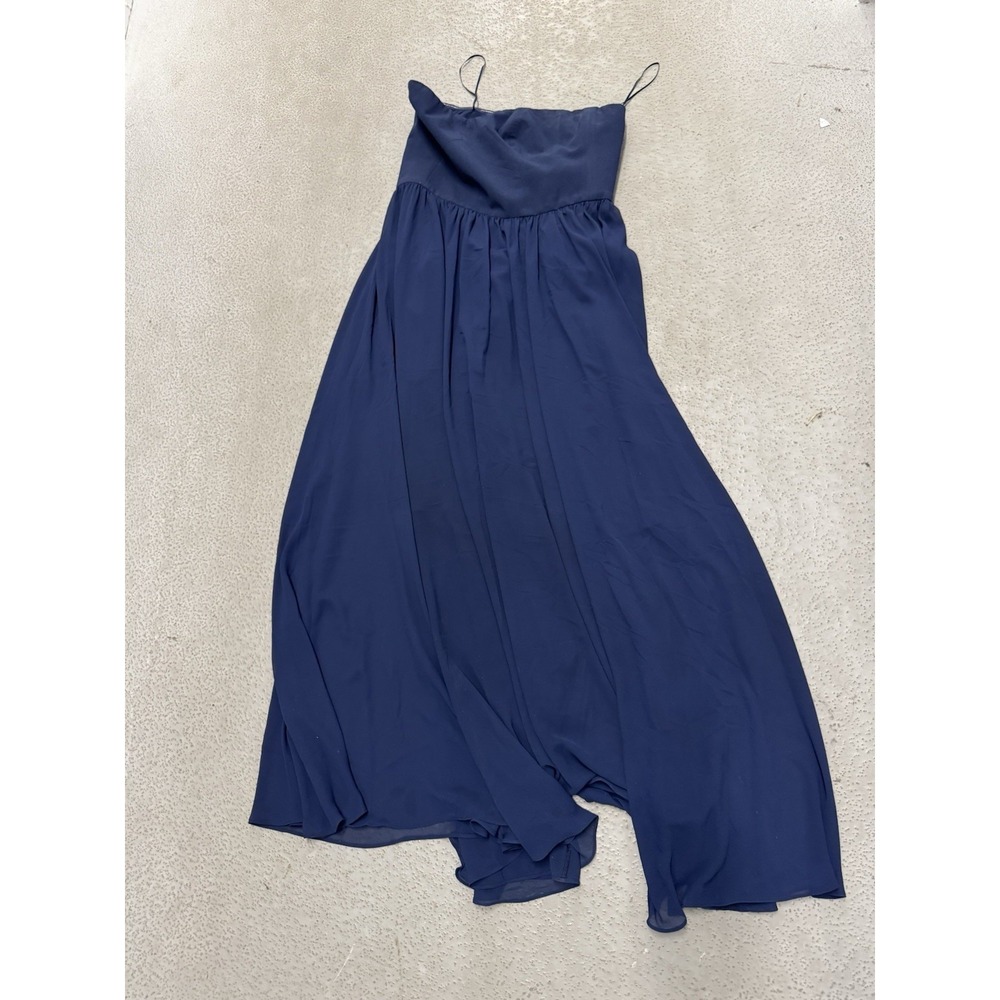 Dress The Population Women's Long Dress XXL Navy Lined Strapless Cocktail